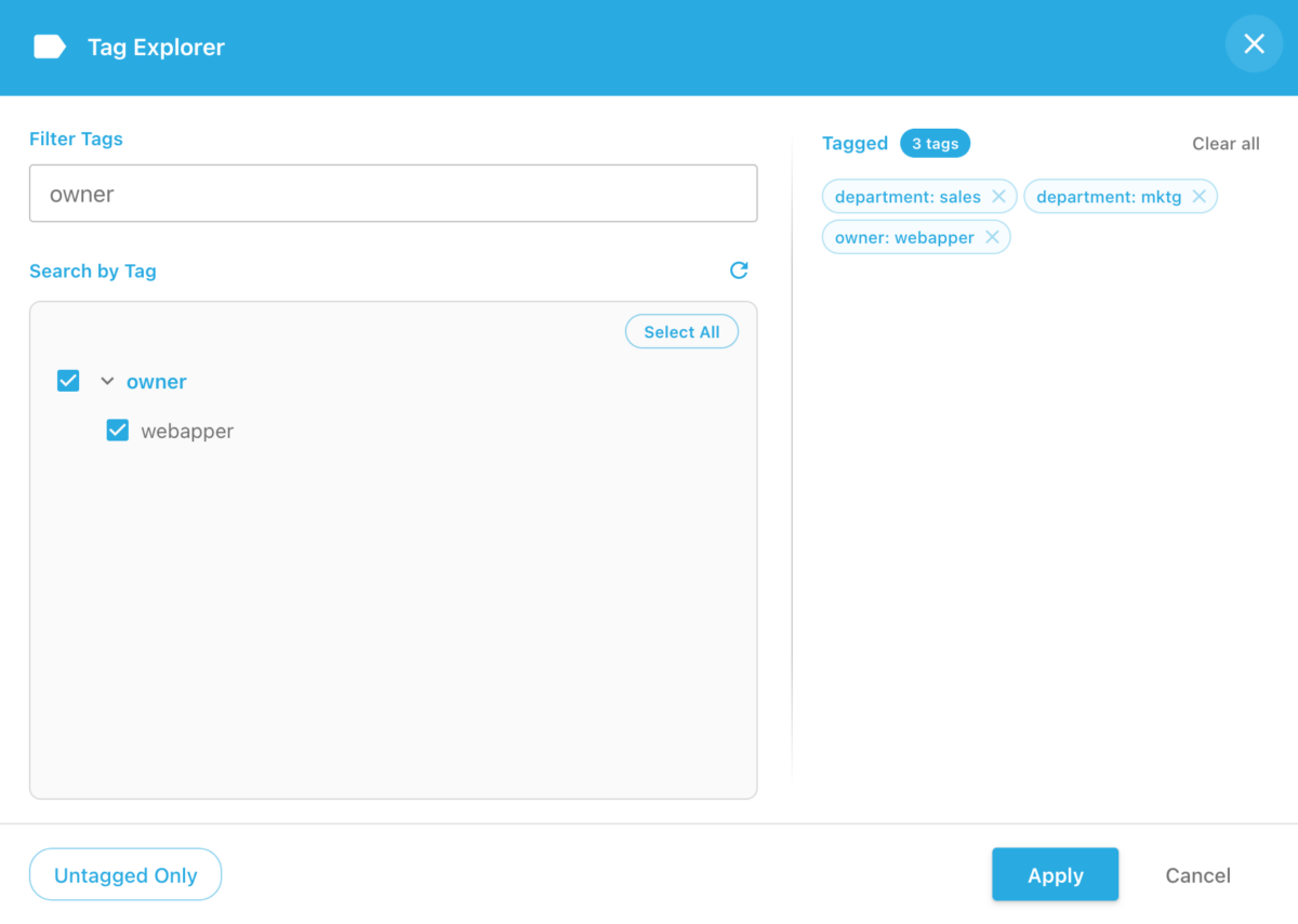 CloudSee Drive: Tag Explorer