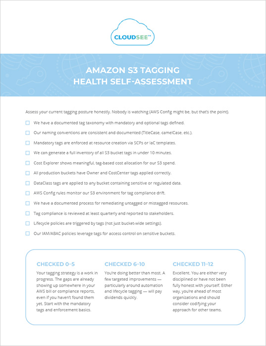 CloudSee Drive: S3 Tagging Health Check CloudSee Drive: Amazon S3 Tagging Health Checklist