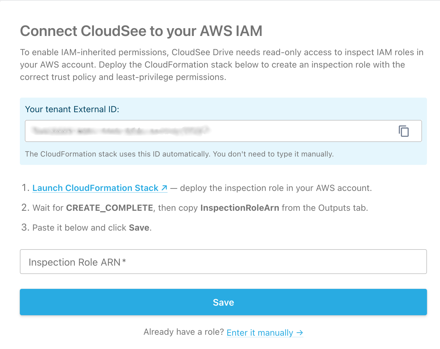 CloudSee Drive: AWS IAM Permissions